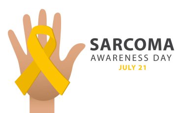 Sarkoma farkındalık günü. 21 Temmuz vektör illüstrasyonu