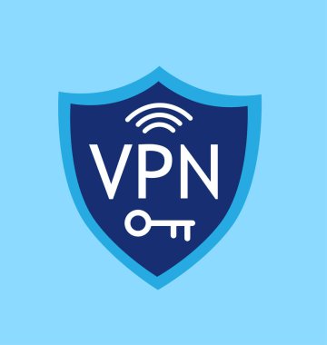 VPN simge kalkanı. Sanal özel ağ