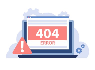 Web sayfası hata konsepti. Sayfa bulunamadı. websitesi sorunları, web sitesi onarımı ve bakımı.