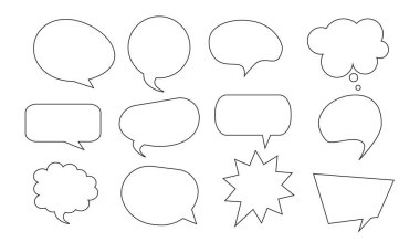 Beyaz arkaplanda izole edilmiş konuşma baloncukları. Sohbet ve konuşma simgesi