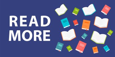 Biraz daha kitap afişi oku. Kitap aşığı kavramı, edebiyat tutkusu, okuma aşkı..