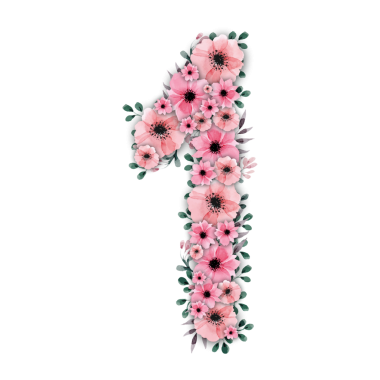 Yeşil yapraklarla süslenmiş bir numaralı büyük pembe suluboya çiçeğinin güzel bir çizimi. Yüksek çözünürlüklü ve boş bir arkaplanda izole edilmiş, yaratıcı projeler için mükemmel.