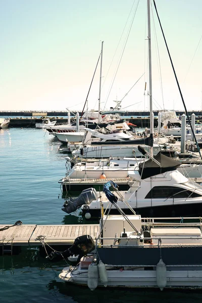 Landskap Yacht Hamn Lugn Eftermiddag — Stockfoto