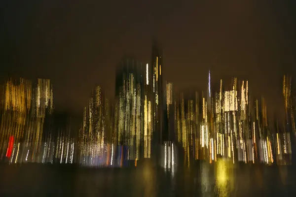 Manhattan, NYC, ABD 'nin soyut uzun pozlama efekti
