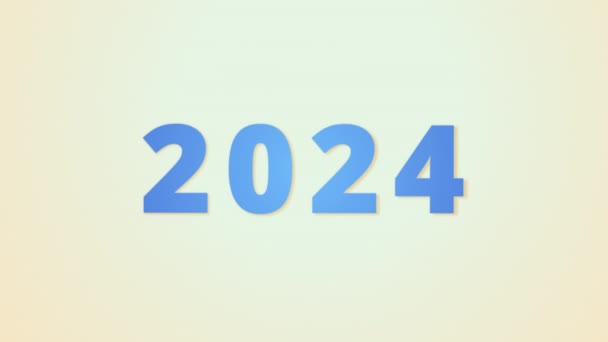 Koncept Nového Roku 2024 — Stock video