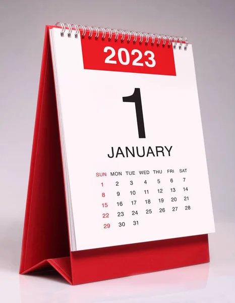 Calendario Scrittoio Semplice Gennaio 2023 — Foto Stock