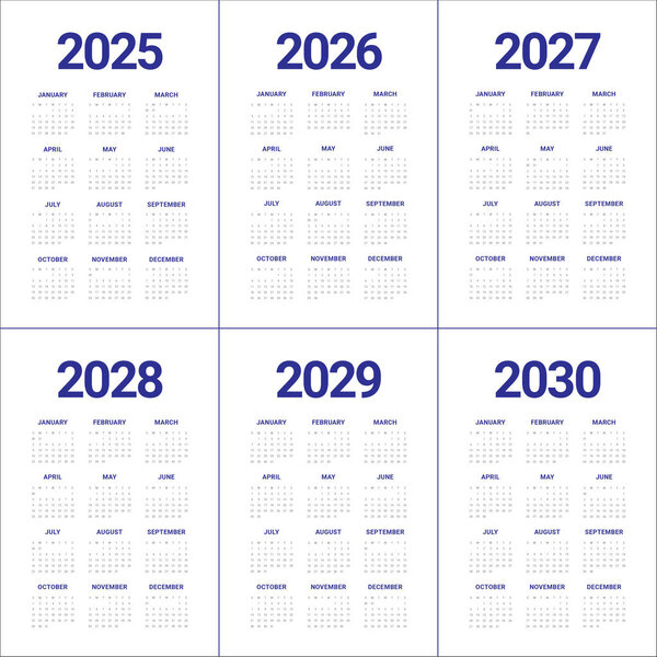 2025 2025 2026 2027 2028 2029 2030 год Календарный вектор