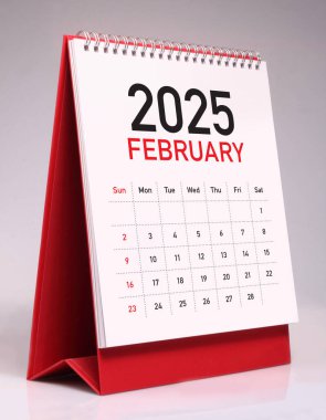 Şubat 2025 Masa Takvimi Şablonu Tasarımı