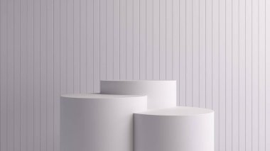 Abstract background. podium and white geometric minimal background for business product display presentation. 3d rendering illustration.