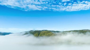 Kamera hareket ederken sis ve bulutların aşırı hızlanması
