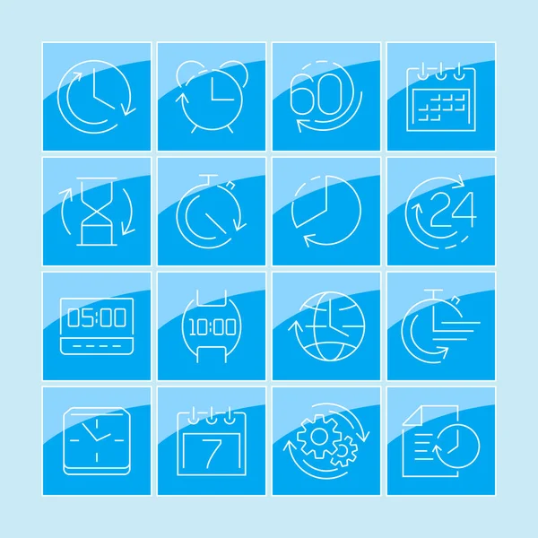 Time Line Icons Interface Icon Set — Stock Vector