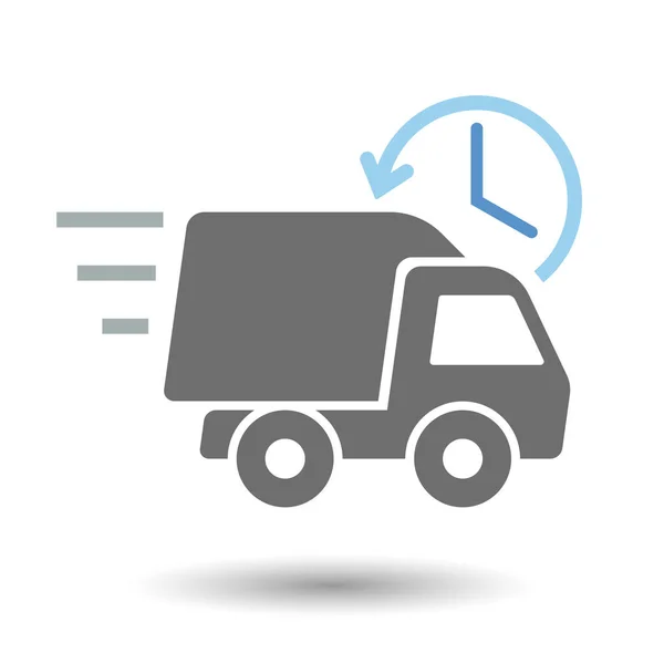 Delivery Time Icon Shipping Truck Icon — 스톡 벡터
