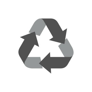 Beyaz arkaplanda izole edilmiş siyah simgeyi geri dönüştür. Vektör