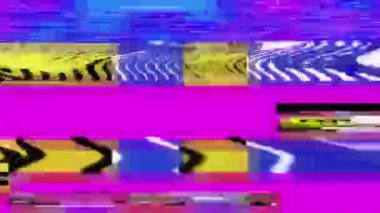 Arızalı animasyon geçişi. Video arızası geçiş arkaplanı. Gürültü Arızası TV Kötü Sinyal Efekti.
