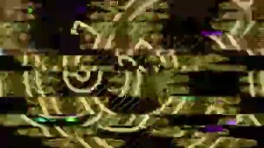 Arızalı animasyon geçişi. Video arızası geçiş arkaplanı. Gürültü Arızası TV Kötü Sinyal Efekti.