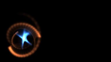 Enerji alanının 3 boyutlu çizimi. Mavi ve mor pleksus yapısı ve arka planda ışıklar.