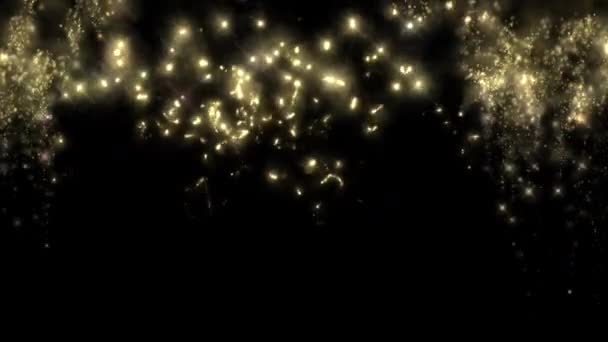 Animação Fogos Artifício Brilho Partículas Movimento Gráficos — Vídeo de Stock
