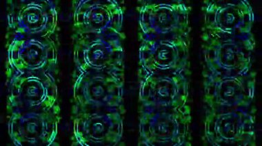 Renkli arkaplan ile farklı şekillerin canlandırması