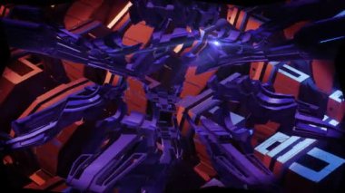 Renkli arkaplan ile farklı şekillerin canlandırması  