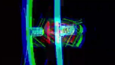 Renkli arkaplan ile farklı şekillerin canlandırması 