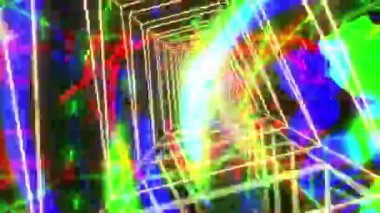 Renkli arkaplan ile farklı şekillerin canlandırması 