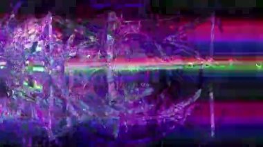 Renkli arkaplan ile farklı şekillerin canlandırması