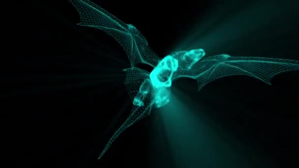 Animación Marco Alambre Dragon Fly — Vídeo de stock