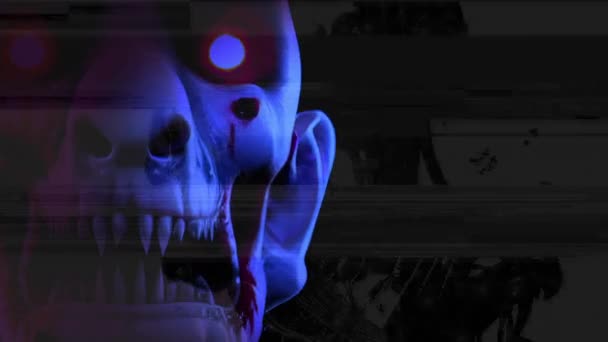 Zombie Terror Con Efectos Medios Mixtos Animación Dos — Vídeo de stock