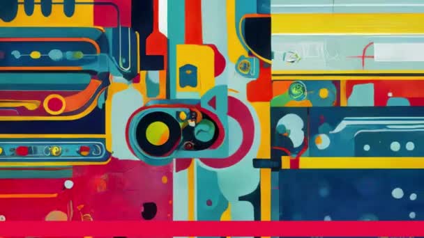 Abstrakte Animation Mit Übergangseffekt Inspiriert Von Street Art Graffiti Und — Stockvideo