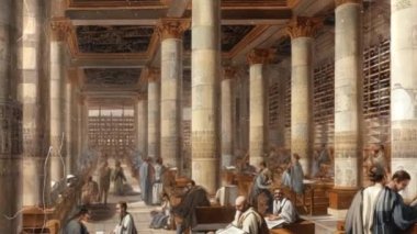 Animasyon - Mısır 'daki Efsanevi İskenderiye Kütüphanesi 