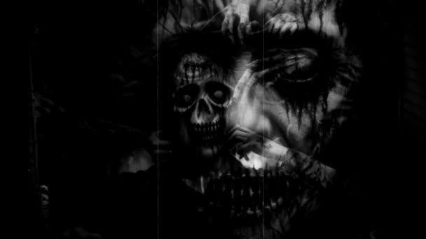 Afschuwelijke Achtergrond Verontrustende Achtergrond Voor Horror Thriller — Stockvideo