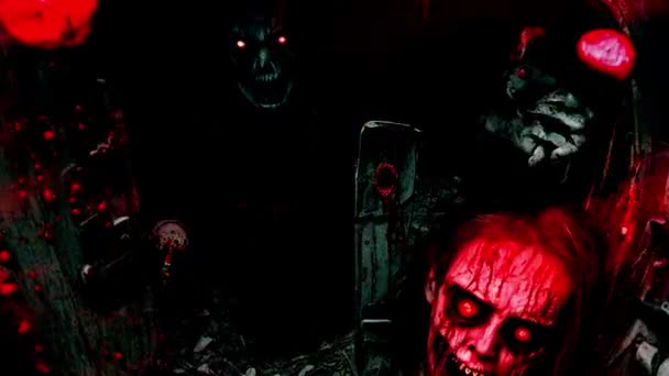 Sfondo Dell Orrore Sfondo Inquietante Tuo Horror Thriller — Video Stock