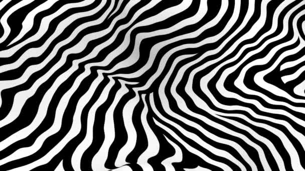 Animation Black White Psychedelic Optical Illusion Abstract Hypnotic Animated Background — Stockvideo