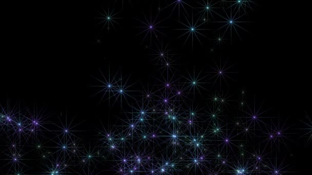 Animation Particles Stars Light Rising Spectacular Motion Graphics Background — Vídeos de Stock