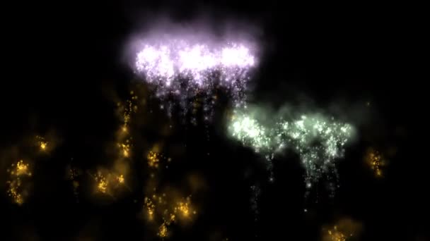 Animation Fyrverkerier Glitter Partiklar Rörelse Grafik — Stockvideo