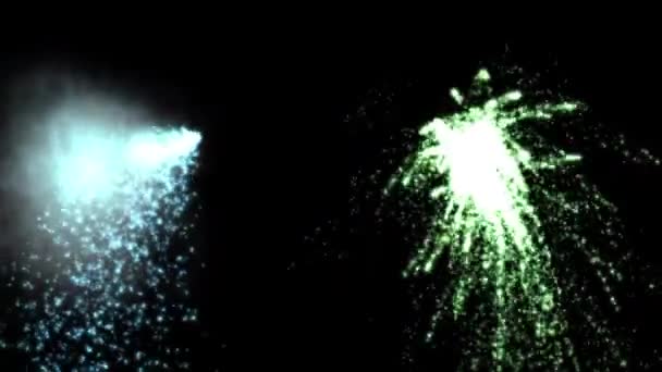 Animazione Fuochi Artificio Scintillio Particelle Movimento Grafico — Video Stock