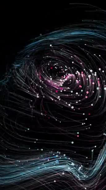 Animation Particles Line Rising Spectacular Motion Graphics Background — Stock Video