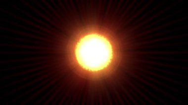 animasyon - Enerjinin merkezi bileşimi merkezden yayılıyor.