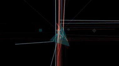 dikey ve yatay çizgilerin ızgarası ızgarayı canlandırır