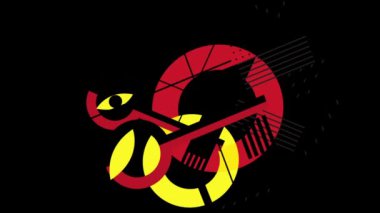 animasyon - soyut minimalist geometrik arkaplan 