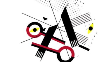 animasyon - soyut minimalist geometrik arkaplan 