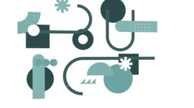 animasyon - soyut minimalist geometrik arkaplan 