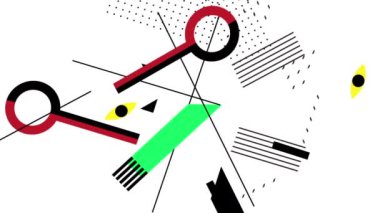 animasyon - soyut minimalist geometrik arkaplan 
