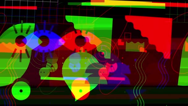 アニメーション 抽象的なミニマリスト幾何学的背景 — ストック動画