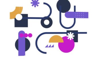 animasyon - soyut minimalist geometrik arkaplan 