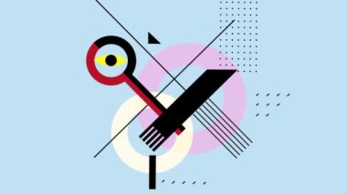 animasyon - soyut minimalist geometrik arkaplan 