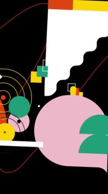 dikey canlandırma - soyut minimalist geometrik arkaplan 