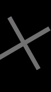  dikey video 2D animasyon - çapraz iki dönen beyaz çizgi