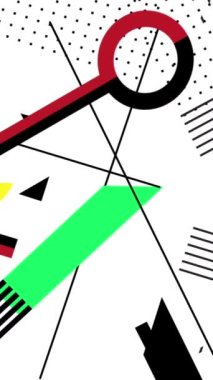 dikey canlandırma - soyut minimalist geometrik arkaplan 