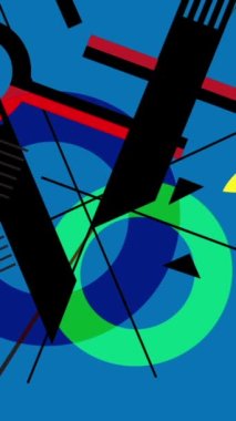 dikey canlandırma - soyut minimalist geometrik arkaplan 